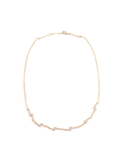 Federica Tosi Mini Flash Necklace In Rose Gold Color In Pink