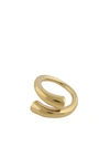 Federica Tosi Ring Tube In Gold Color