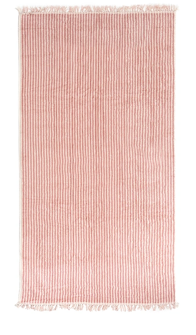 Business & Pleasure Co. The Beach Towel In Laurens Pink Stripe