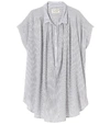 Nili Lotan Normandy Blouse In Dark Navy/ivory Stripe In Grey