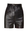 FERRAGAMO Nappa Leather High-waist Shorts