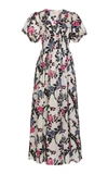 La Doublej Persephone Floral-print Silk Maxi Dress In Multi