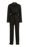 ASCENO THE ANTWERP BELTED LINEN BOILERSUIT,812833
