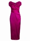 TALBOT RUNHOF OFF-THE-SHOULDER STRETCH SATIN DUCHESS COCKTAIL DRESS,0400012469218