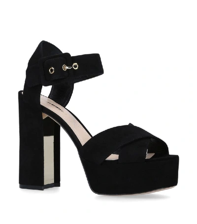 Nicholas Kirkwood Essential Mirrored-heel Suede Platform Sandals In Black