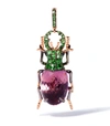 ANNOUSHKA ROSE GOLD AND AMETHYST BEETLE CHARM,14868429