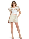 AVANTLOOK HIGH-RISE BELTED LACE SHORTS,0400012685345