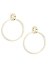 Saks Fifth Avenue Double Circle 14k Yellow Gold Drop Earrings