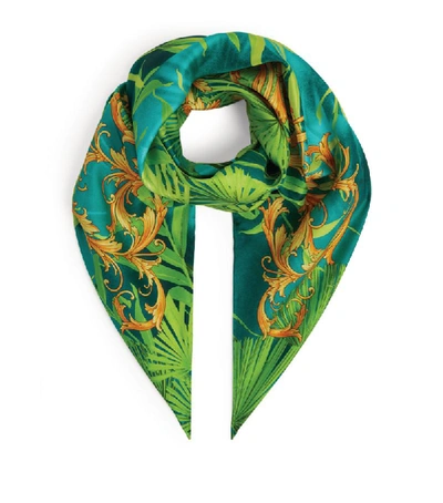 Versace Silk Jungle Print Scarf