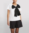 RED VALENTINO REDVALENTINO CONTRAST BOW T-SHIRT,15217796