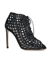 FRANCESCO RUSSO LEATHER WOVEN ANKLE BOOTS 105,15233016
