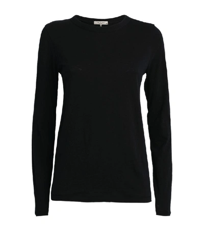 Rag & Bone Long-sleeve Cotton T-shirt In Black
