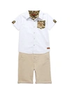 7 FOR ALL MANKIND LITTLE BOY'S 2-PIECE CAMO-ACCENT COTTON SHIRT & trousers SET,0400012605795