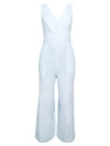 SAKS FIFTH AVENUE WOMEN'S STRIPE TIE V-NECK LINEN JUMPSUIT,0400012114849