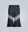 ADISH EMBROIDERED KNEE-LENGTH SHORTS,P00453496