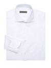 Corneliani Long-sleeve Stretch-cotton Shirt In Blue White