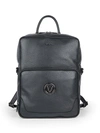 Valentino By Mario Valentino Men's Theo Dollaro Convertible Pebbled Leather Backpack In Black