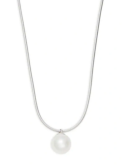 Majorica Ophol 10mm White Round Pearl & Sterling Silver Necklace