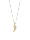 SAKS FIFTH AVENUE 14K GOLD ANGEL WING PENDANT NECKLACE,0400096722781