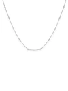 SAKS FIFTH AVENUE 14K WHITE GOLD & DIAMOND ADJUSTABLE STRAND NECKLACE,0400096751116