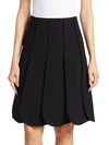 VALENTINO SCALLOP PLEATED A-LINE SKIRT,0400012554468