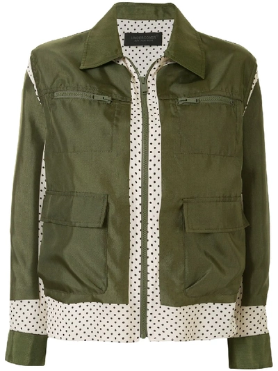 Undercover Multi-pocket Zip Jacket In Green