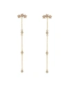 FEDERICA TOSI EARRING LONG MINI STAR IN ROSE GOLD COLOR,FT121203 ROSE GOLD