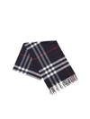 BURBERRY BLUE SCARF WITH GIANT CHECK PATTERN