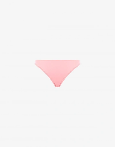 Moschino Flash Logo Bikini Bottom In Pink