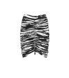 BURBERRY ZEBRA-PRINT STRETCH-COTTON SKIRT,P00467766