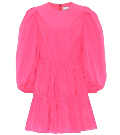 Valentino Puff Sleeves Ruffled Mini Dress In Pink