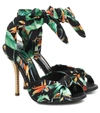 DOLCE & GABBANA KEIRA SILK-TWILL SANDALS,P00464347