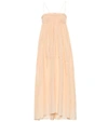 Chloé Silk Spaghetti-strap Square-neck Dress In Pink