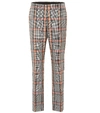 DRIES VAN NOTEN CHECKED HIGH-RISE STRAIGHT trousers,P00378890