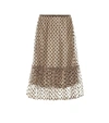 DRIES VAN NOTEN POLKA-DOT CHIFFON MIDI SKIRT,P00461695