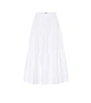 STAUD SEA COTTON POPLIN MIDI SKIRT,P00483131