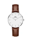 DANIEL WELLINGTON PETITE ST. MAWES STAINLESS STEEL & LEATHER-STRAP WATCH,0400012684740
