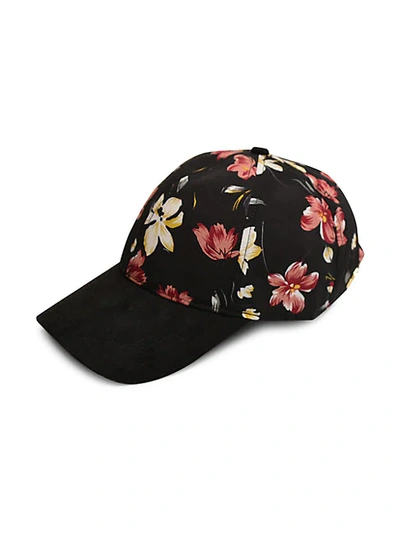 Vince Camuto Floral Ball Cap In Navy