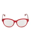 GUCCI 54MM CAT EYE OPTICAL GLASSES,0400012586013