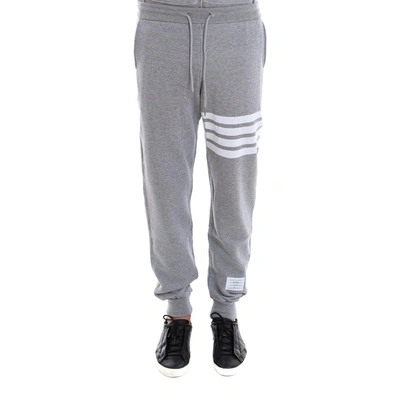 Thom Browne Grey Classic Four Bar Lounge Pants In Grey