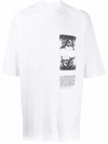 RICK OWENS DRKSHDW DRKSHDW BY RICK OWENS MEN'S WHITE COTTON T-SHIRT,DU20S5274RNEP211009 XS