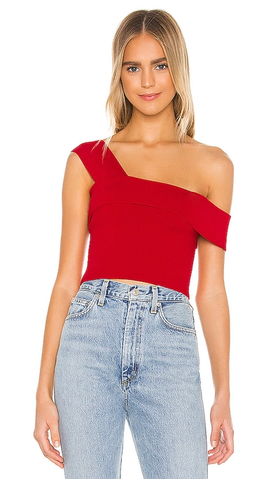 Superdown Laverne Asymmetrical Top In Red