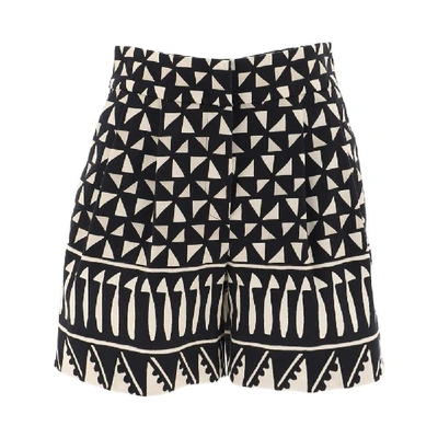 Alberta Ferretti Multi-pattern Shorts In Black