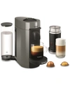 Nespresso Vertuo Plus Coffee And Espresso Machine By De'longhi With Aeroccino, Grey In Gray