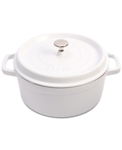 Staub Cast Iron 5.5-qt. Round Cocotte In White