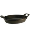 Staub 12.5" X 9" Cast Iron Oval Baking Dish In Matte Black