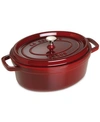 Staub Enameled Cast Iron 7-qt. Oval Cast Iron Cocotte In Grenadine