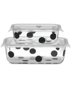 KATE SPADE ALL IN GOOD TASTE DECO DOT 2-CONTAINER STORAGE SET
