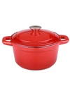 Berghoff Neo 7-quart Cast Iron Oval Covered Red Casserole In Red