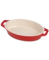 Staub Ceramic 9" Oval Baking Dish In Cherry